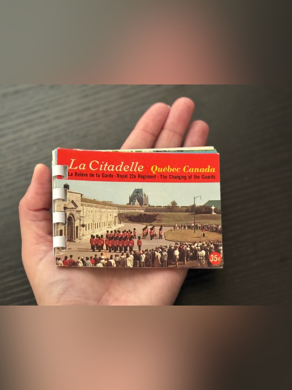 Vintage Spiral Souvenir Booklet of “La Citadelle” Quebec Canada
